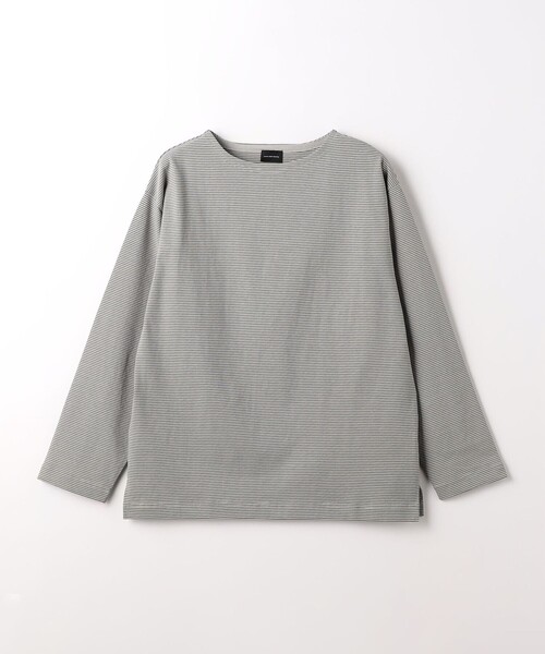 green label relaxing（グリーンレーベルリラクシング）の「バスクボーダー 長袖 カットソー（Tシャツ/カットソー・メンズ・ライトブルー/ライトグレー・L/S/M/XL）」の9枚目の写真