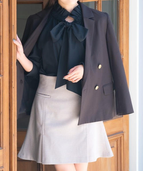 MISCH MASCH(ミッシュマッシュ)の「チェックミニスカート/MM337217(スカート・レディース・ベージュ/ブラック・S/M)」の3枚目の写真