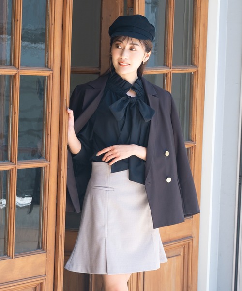 MISCH MASCH(ミッシュマッシュ)の「チェックミニスカート/MM337217(スカート・レディース・ベージュ/ブラック・S/M)」の9枚目の写真
