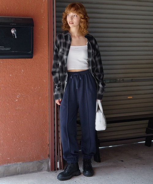 PBLIM（ページボーイリム）の「PBLIM/ピンタックスウェットパンツ（スウェットパンツ・レディース・グレー/ネイビー・LARGE/MEDIUM）」の10枚目の写真