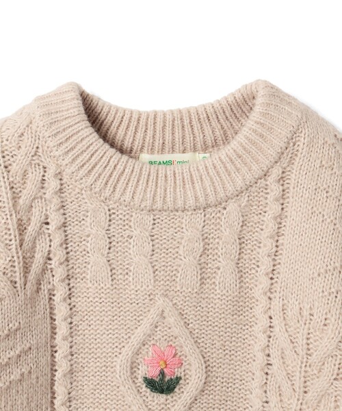 BEAMS mini（ビームスミニ）の「BEAMS mini / パッチワーク フラワー ニット 23FW（90～150cm）（ニット/セーター・キッズ・レッド系その他2/グリーン系その他4/ナチュラル・130/120/140/100/110/90/150）」の10枚目の写真