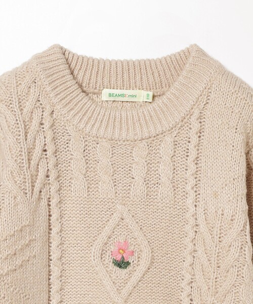 BEAMS mini（ビームスミニ）の「BEAMS mini / パッチワーク フラワー ニット 23FW（90～150cm）（ニット/セーター・キッズ・レッド系その他2/グリーン系その他4/ナチュラル・130/120/140/100/110/90/150）」の19枚目の写真