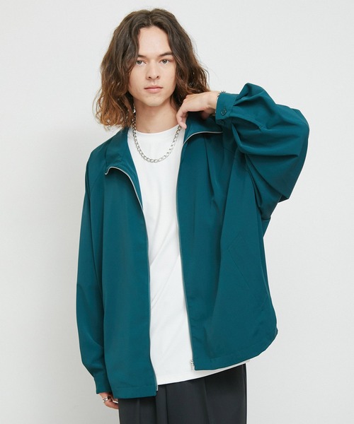 JUNRED（ジュンレッド）の「スタンドZIPドルマンブルゾン（ブルゾン・メンズ・ブラック/グリーン・M/L/S）」の5枚目の写真