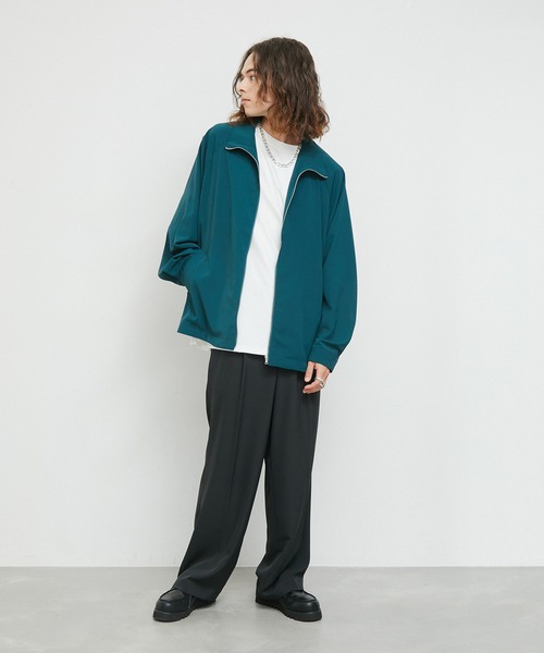 JUNRED（ジュンレッド）の「スタンドZIPドルマンブルゾン（ブルゾン・メンズ・ブラック/グリーン・M/L/S）」の10枚目の写真