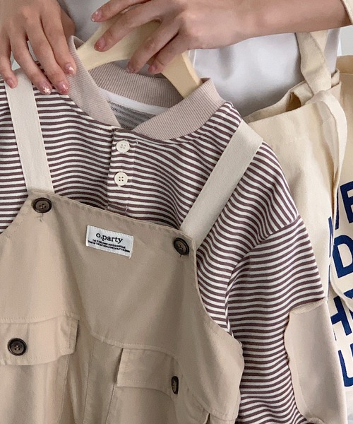 aimoha（アイモハ）の「aimoha-KIDS- 子供服 　ワークサロペット　オールインワン（サロペット/オーバーオール・キッズ・カーキ/ベージュ・120/110/140/130/100/90）」の4枚目の写真