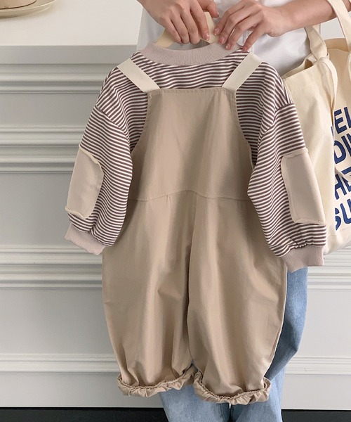 aimoha（アイモハ）の「aimoha-KIDS- 子供服 　ワークサロペット　オールインワン（サロペット/オーバーオール・キッズ・カーキ/ベージュ・120/110/140/130/100/90）」の6枚目の写真