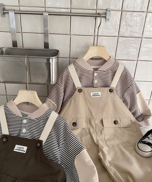 aimoha（アイモハ）の「aimoha-KIDS- 子供服 　ワークサロペット　オールインワン（サロペット/オーバーオール・キッズ・カーキ/ベージュ・120/110/140/130/100/90）」の8枚目の写真
