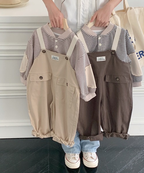 aimoha（アイモハ）の「aimoha-KIDS- 子供服 　ワークサロペット　オールインワン（サロペット/オーバーオール・キッズ・カーキ/ベージュ・120/110/140/130/100/90）」の9枚目の写真