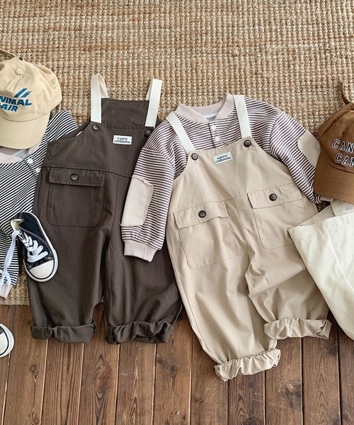 aimoha（アイモハ）の「aimoha-KIDS- 子供服 　ワークサロペット　オールインワン（サロペット/オーバーオール・キッズ・カーキ/ベージュ・120/110/140/130/100/90）」の12枚目の写真