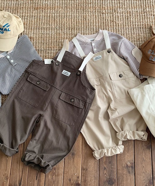 aimoha（アイモハ）の「aimoha-KIDS- 子供服 　ワークサロペット　オールインワン（サロペット/オーバーオール・キッズ・カーキ/ベージュ・120/110/140/130/100/90）」の14枚目の写真