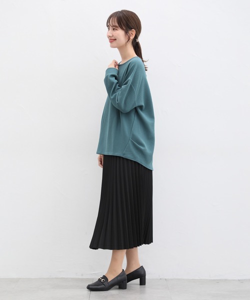 Honeys(ハニーズ)の「ジャカードチュニックトップス(Tシャツ/カットソー・レディース・グリーン/ブラック/ブルー/アイボリー/モカ・L/LL/M)」の11枚目の写真