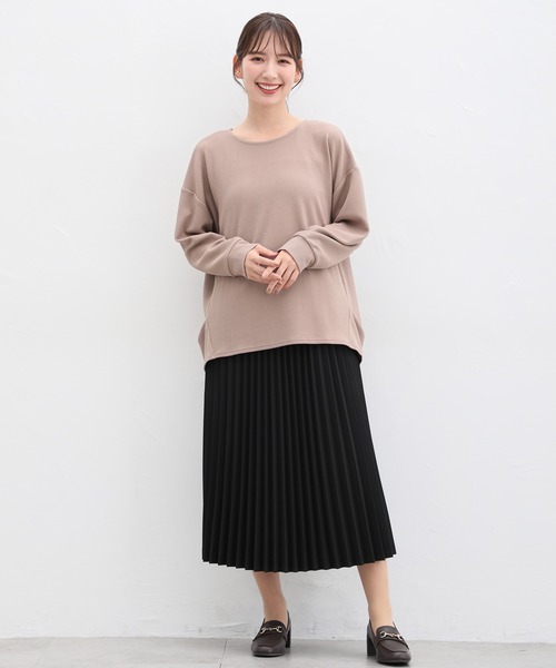 Honeys(ハニーズ)の「ジャカードチュニックトップス(Tシャツ/カットソー・レディース・グリーン/ブラック/ブルー/アイボリー/モカ・L/LL/M)」の13枚目の写真