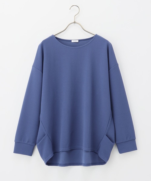 Honeys(ハニーズ)の「ジャカードチュニックトップス(Tシャツ/カットソー・レディース・グリーン/ブラック/ブルー/アイボリー/モカ・L/LL/M)」の19枚目の写真