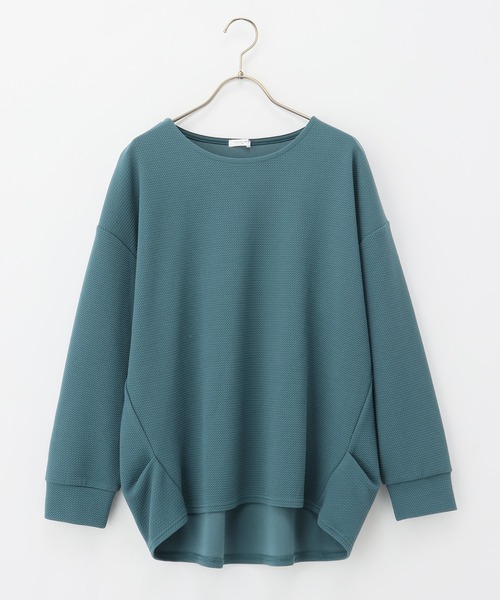 Honeys(ハニーズ)の「ジャカードチュニックトップス(Tシャツ/カットソー・レディース・グリーン/ブラック/ブルー/アイボリー/モカ・L/LL/M)」の21枚目の写真