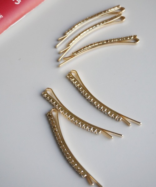 セール】【 1つでもインパクト大◎ 】ラインストーン ヘアピン