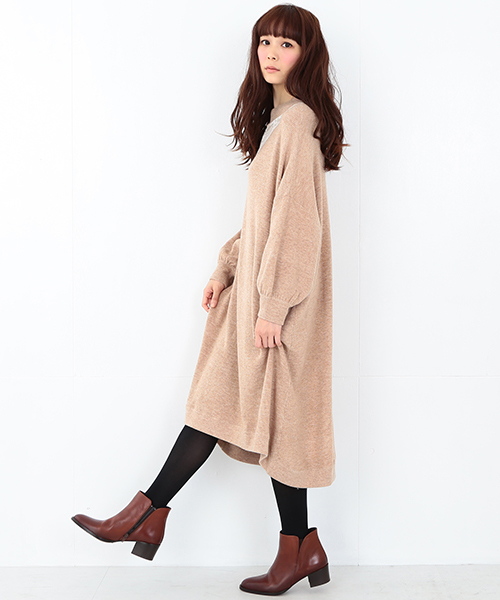 CAROLINA GLASER（カロリナ グレイサー）の「CAROLINA GLASER / オーバーレース ワンピース（ワンピース・レディース・ブラック/ピンク・ONE SIZE）」の7枚目の写真