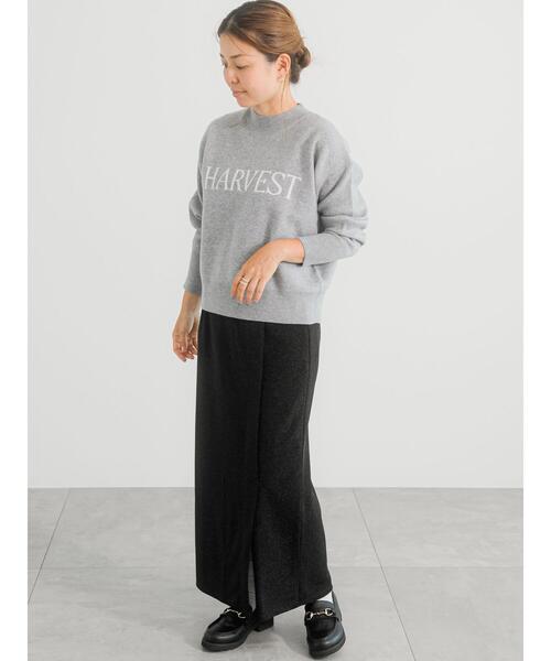 Lugnoncure（ルノンキュール）の「ラメラップ風スカート（スカート・レディース・ブラック/ベージュ/ネイビー・F）」の2枚目の写真