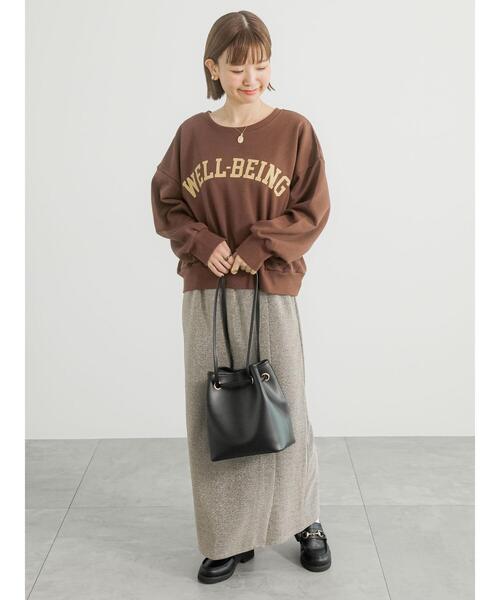 Lugnoncure（ルノンキュール）の「ラメラップ風スカート（スカート・レディース・ブラック/ベージュ/ネイビー・F）」の8枚目の写真