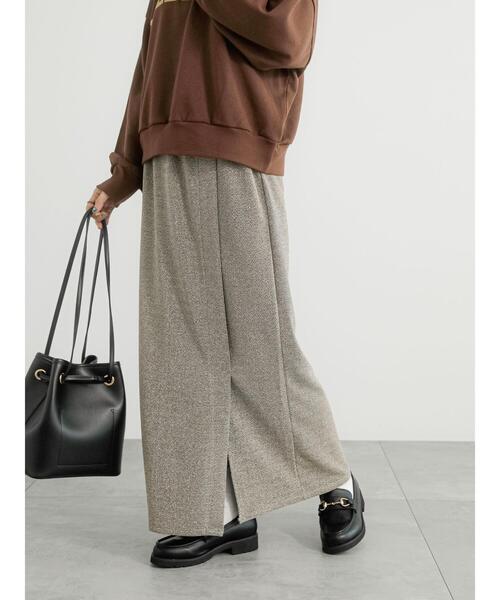 Lugnoncure（ルノンキュール）の「ラメラップ風スカート（スカート・レディース・ブラック/ベージュ/ネイビー・F）」の10枚目の写真