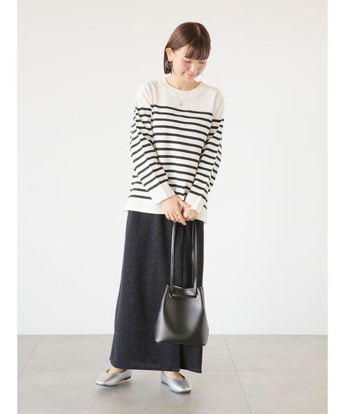 Lugnoncure（ルノンキュール）の「ラメラップ風スカート（スカート・レディース・ブラック/ベージュ/ネイビー・F）」の12枚目の写真