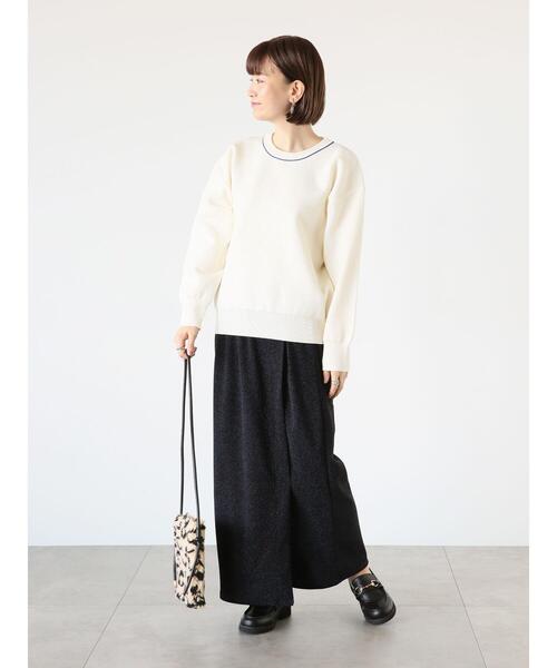 Lugnoncure（ルノンキュール）の「ラメラップ風スカート（スカート・レディース・ブラック/ベージュ/ネイビー・F）」の14枚目の写真