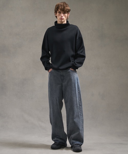 ユニセックス〉オーバーサイズスタートルネックニット（ニット