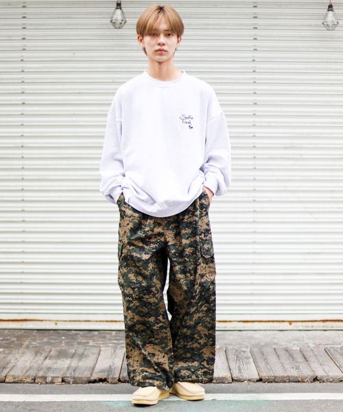 SPINNS(スピンズ)の「【M,L2サイズ展開◎ユニセックスで着用可能】カモフラ柄ミリタリーカーゴパンツ(カーゴパンツ・メンズ・カーキ・L/M)」の9枚目の写真