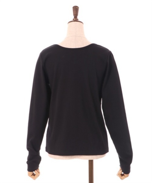 axes femme（アクシーズファム）の「前後２ＷＡＹクロスリブプルオーバー（Tシャツ/カットソー・レディース・キナリ/ブラック/ピンク・FREE）」の21枚目の写真