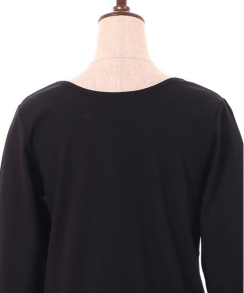 axes femme（アクシーズファム）の「前後２ＷＡＹクロスリブプルオーバー（Tシャツ/カットソー・レディース・キナリ/ブラック/ピンク・FREE）」の17枚目の写真
