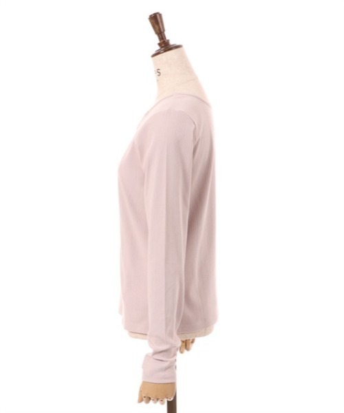axes femme（アクシーズファム）の「前後２ＷＡＹクロスリブプルオーバー（Tシャツ/カットソー・レディース・キナリ/ブラック/ピンク・FREE）」の13枚目の写真