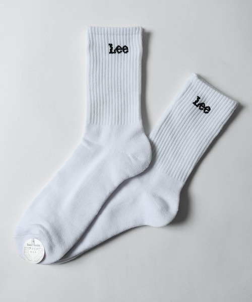 Lee(リー)の「【LEE】 ワンポイントロゴソックス 2足セット(ソックス/靴下・メンズ・ブラック/グレー/ブルー/ホワイト・FREE)」の1枚目の写真