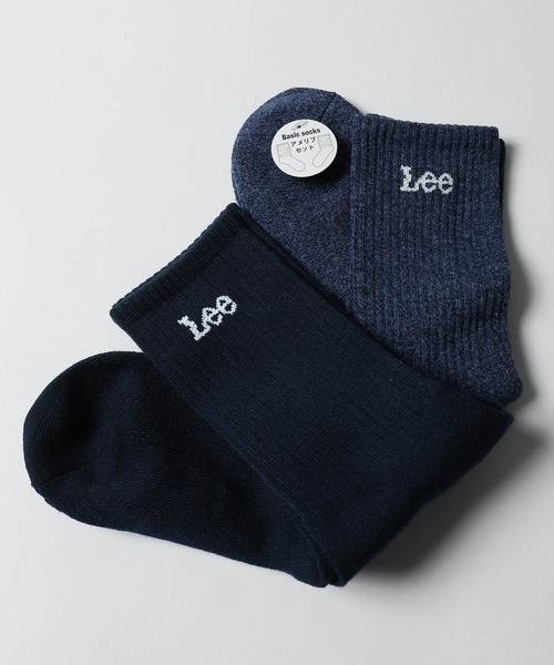 Lee(リー)の「【LEE】 ワンポイントロゴソックス 2足セット(ソックス/靴下・メンズ・ブラック/グレー/ブルー/ホワイト・FREE)」の9枚目の写真