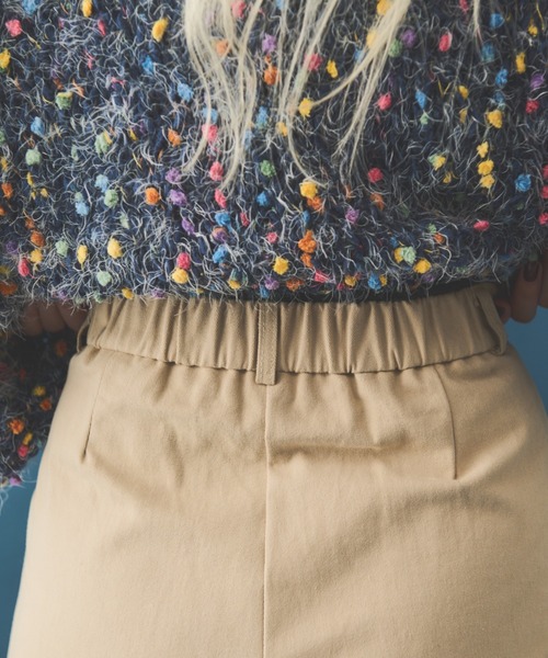 MERLOT（メルロー）の「コットンワイドパンツ（チノパンツ・レディース・ナチュラル/ブラック・M）」の16枚目の写真