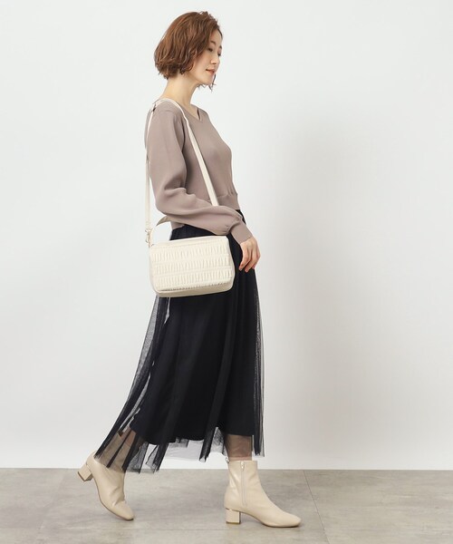 grove（グローブ）の「◆ギャザーワイドハンドル2WAYショルダー（ショルダーバッグ・レディース・ブラック/アイボリー/シルバー系その他/スミクロ/ライトグレー系7/レッド系1・00）」の10枚目の写真