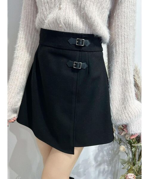 EATME(イートミー)の「ダブルベルトアシメミニスカート(スカート・レディース・ブラウン/ブラック/その他1・MEDIUM/SMALL)」の2枚目の写真