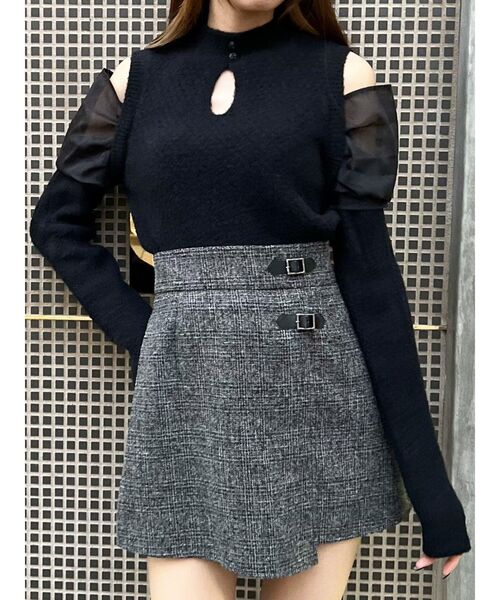 EATME(イートミー)の「ダブルベルトアシメミニスカート(スカート・レディース・ブラウン/ブラック/その他1・MEDIUM/SMALL)」の20枚目の写真