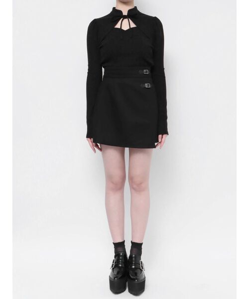 EATME(イートミー)の「ダブルベルトアシメミニスカート(スカート・レディース・ブラウン/ブラック/その他1・MEDIUM/SMALL)」の7枚目の写真