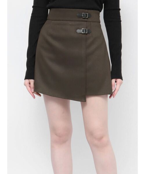 EATME(イートミー)の「ダブルベルトアシメミニスカート(スカート・レディース・ブラウン/ブラック/その他1・MEDIUM/SMALL)」の12枚目の写真