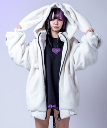 RABBIT PLUSH(ラビット プラッシュ)オーバーサイズ うさみみ ファー パーカー