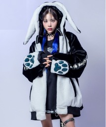 RABBIT PLUSH(ラビット プラッシュ)オーバーサイズ うさみみ ファー パーカー
