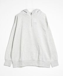 Brushed lining half zip hoodie / 裏起毛ハーフジップフーディー unisex