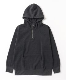 Brushed lining half zip hoodie / 裏起毛ハーフジップフーディー unisex