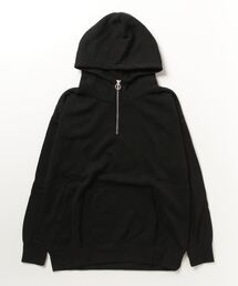 Brushed lining half zip hoodie / 裏起毛ハーフジップフーディー unisex