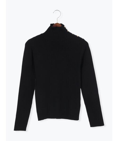 Te chichi（テチチ）の「ハイネックサイドボタンプルオーバー（ニット/セーター・レディース・ブラック/ピンク/グレー・F）」の14枚目の写真