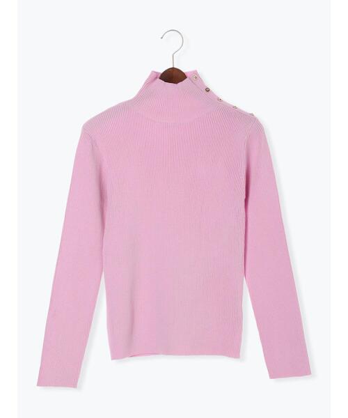 Te chichi（テチチ）の「ハイネックサイドボタンプルオーバー（ニット/セーター・レディース・ブラック/ピンク/グレー・F）」の16枚目の写真