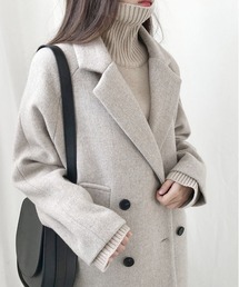 BLANC FICELLE | ステンカラー　ロングコート　裏キルティング(ステンカラーコート)