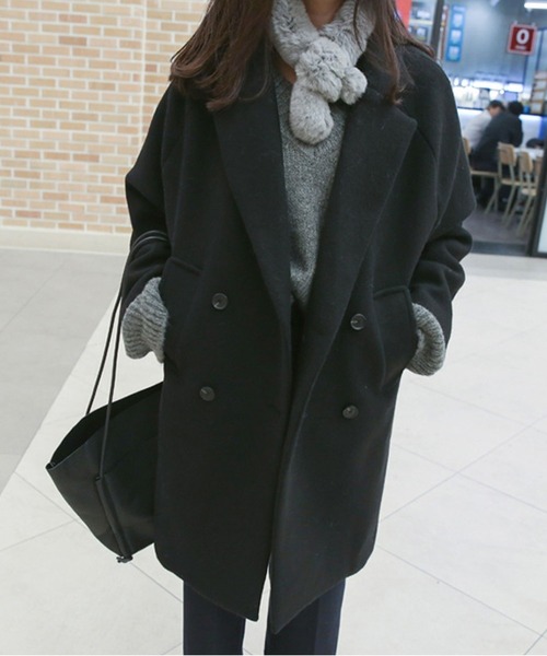 BLANC FICELLE(ブランフィセル)の「ステンカラー ロングコート 裏キルティング(ステンカラーコート・レディース・ライトベージュ/ブラック・L/XL/S/M)」の2枚目の写真