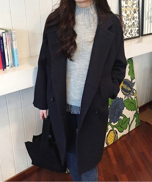 BLANC FICELLE(ブランフィセル)の「ステンカラー ロングコート 裏キルティング(ステンカラーコート・レディース・ライトベージュ/ブラック・L/XL/S/M)」の6枚目の写真