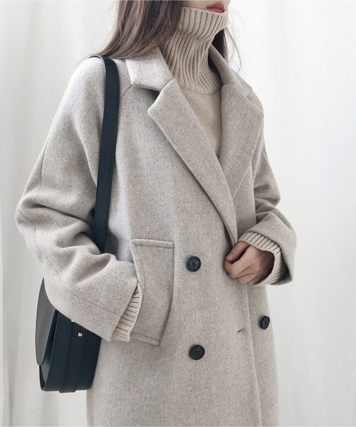 BLANC FICELLE(ブランフィセル)の「ステンカラー ロングコート 裏キルティング(ステンカラーコート・レディース・ライトベージュ/ブラック・L/XL/S/M)」の11枚目の写真