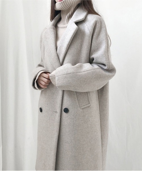 BLANC FICELLE(ブランフィセル)の「ステンカラー ロングコート 裏キルティング(ステンカラーコート・レディース・ライトベージュ/ブラック・L/XL/S/M)」の12枚目の写真